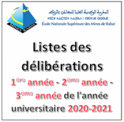 Listes des délibérations 1ère, 2ème et 3ème années de l’année universitaire 2020-2021