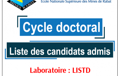 Liste des candidats admis au cycle doctoral, Laboratoire : LISTD – Laboratoire Ingénierie des Systèmes et Transformation Digitale