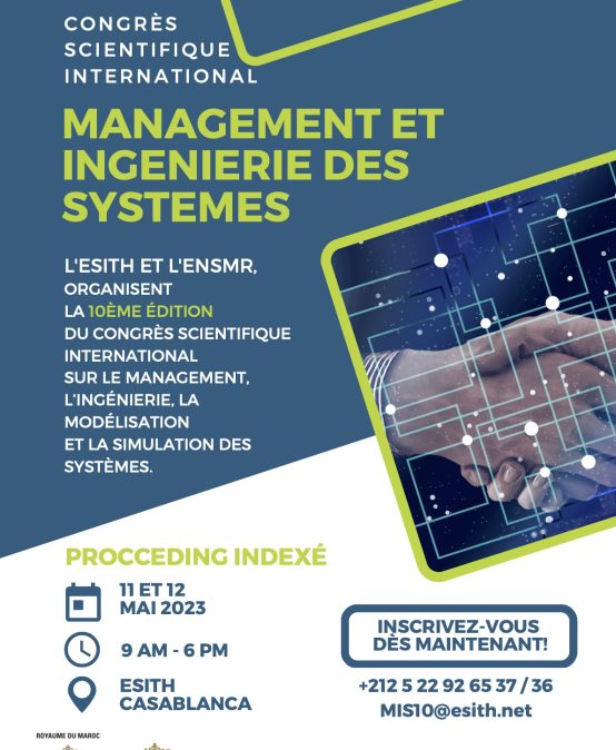 10ème édition Congrès Scientifique International, Management et Ingénierie des Systèmes