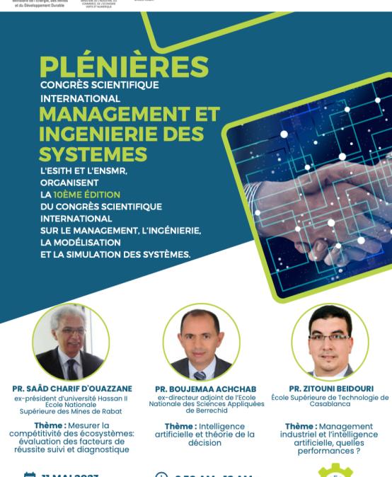 10ème édition Congrès Scientifique International, Management et Ingénierie des Systèmes