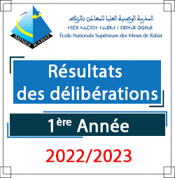 Résultats des délibérations de la 1ère Année pour l’année universitaire 2022-2023