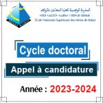 Appel à candidature cycle doctoral année académique 2023/2024