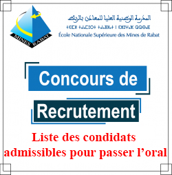 Liste des candidats Admissible pour passer l’oral du concours de recrutement d’un (1) ingénieur 1er grade