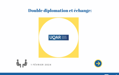 Double diplomation & échange: UQAR Canada