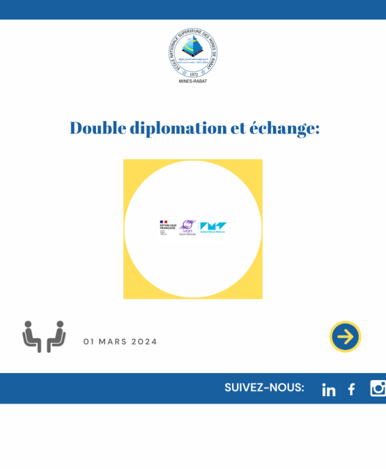 Double diplomation & échange : Ecole des Mines de Saint-Etienne